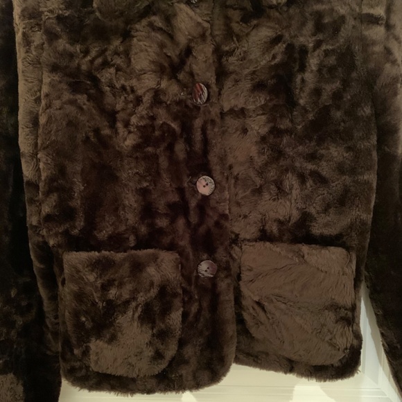 Miss Selfridge UK Faux Fur Lined Short Coat Size XS - Picture 6 of 11